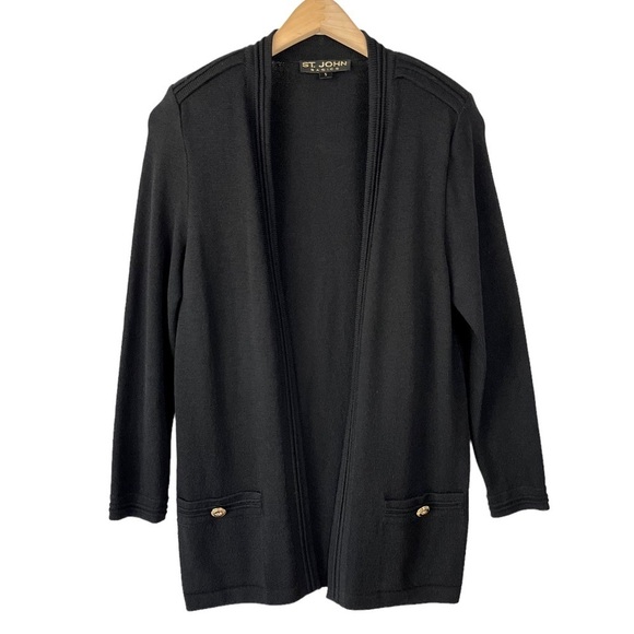 ST. JOHN Wool Knit Longline Jacket - Picture 11 of 14